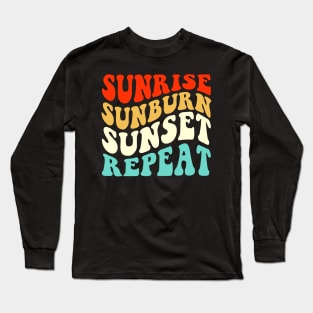 Sunrise Sunburn Sunset Repeat T Shirt For Women Men Long Sleeve T-Shirt